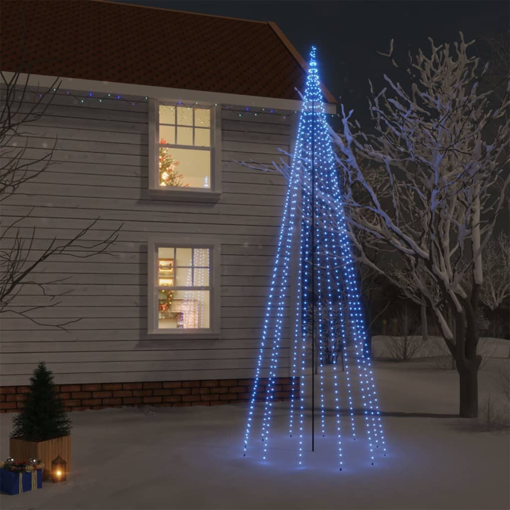 Vidaxl Christmas tree with ground pin 732 LEDs blue 500 cm