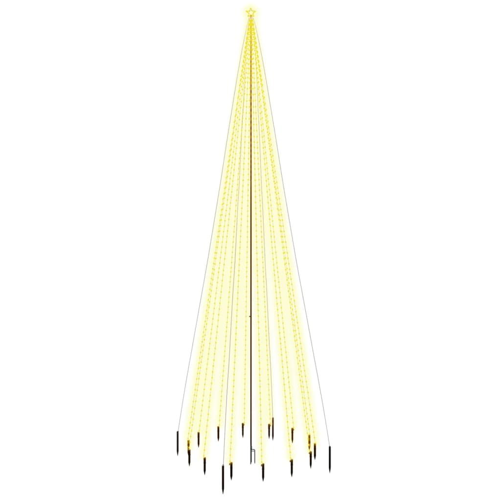 Vidaxl Christmas Tree med jordstift 1134 lysdioder Varm hvid 800 cm