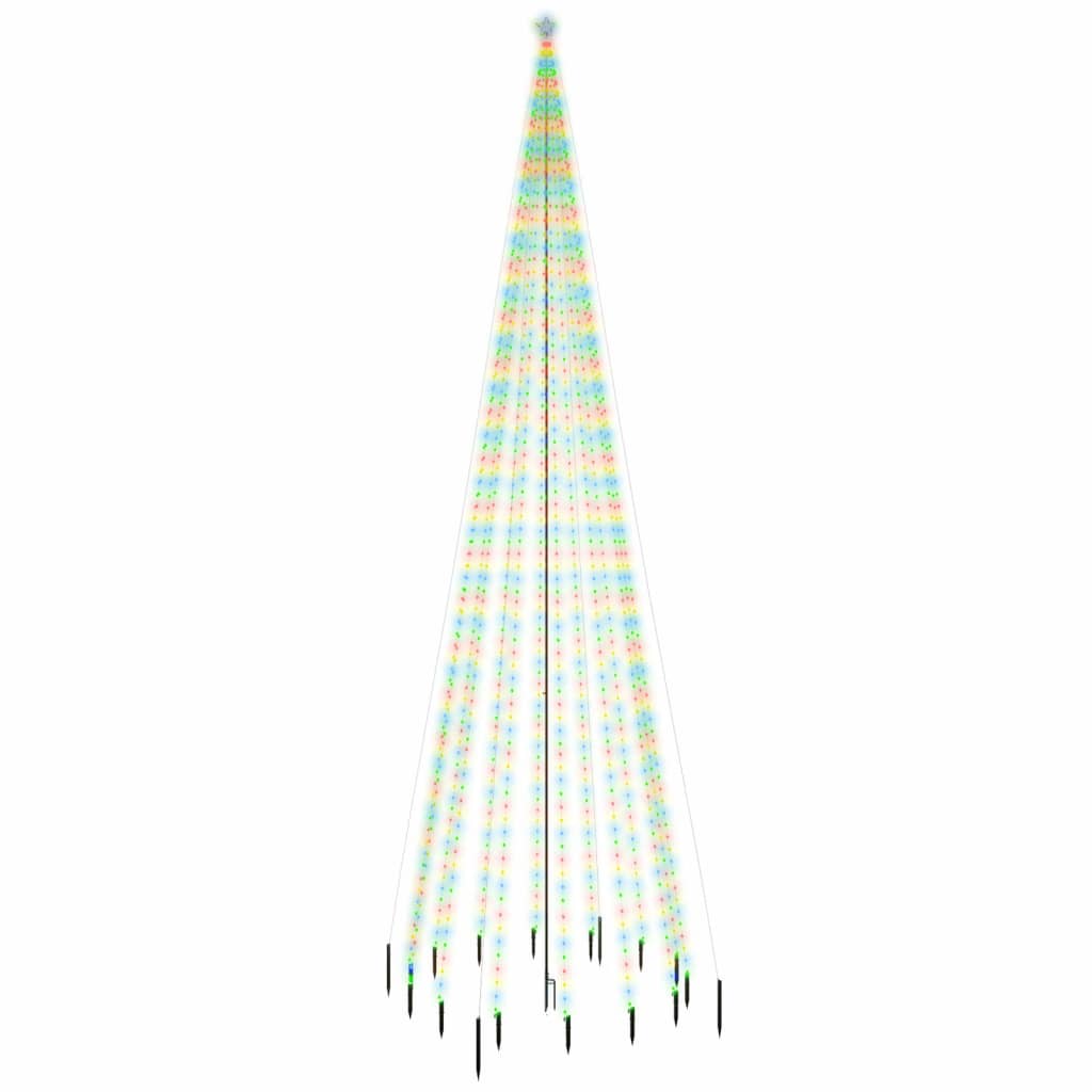 Vidaxl julgran med markstift 1134 lysdioder flerfärgade 800 cm