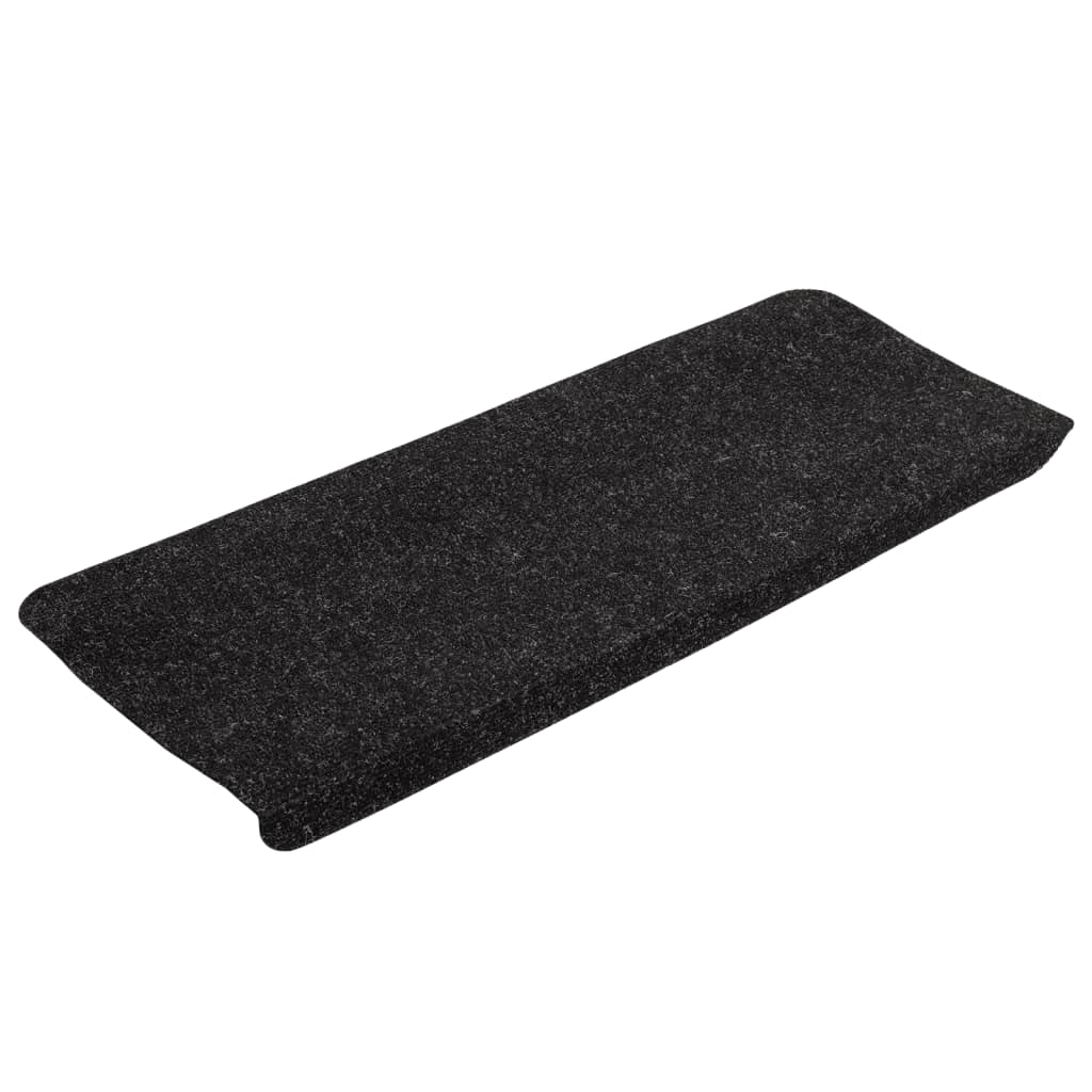 Vidaxl stair mats self -adhesive 15 st 65x24.5x3.5 cm anthracite -colored