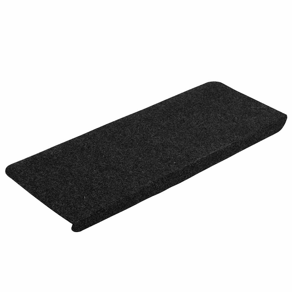 Vidaxl Treppenmatten Selbstadhäsiv 15 ST 65x24,5x3,5 cm Schwarz