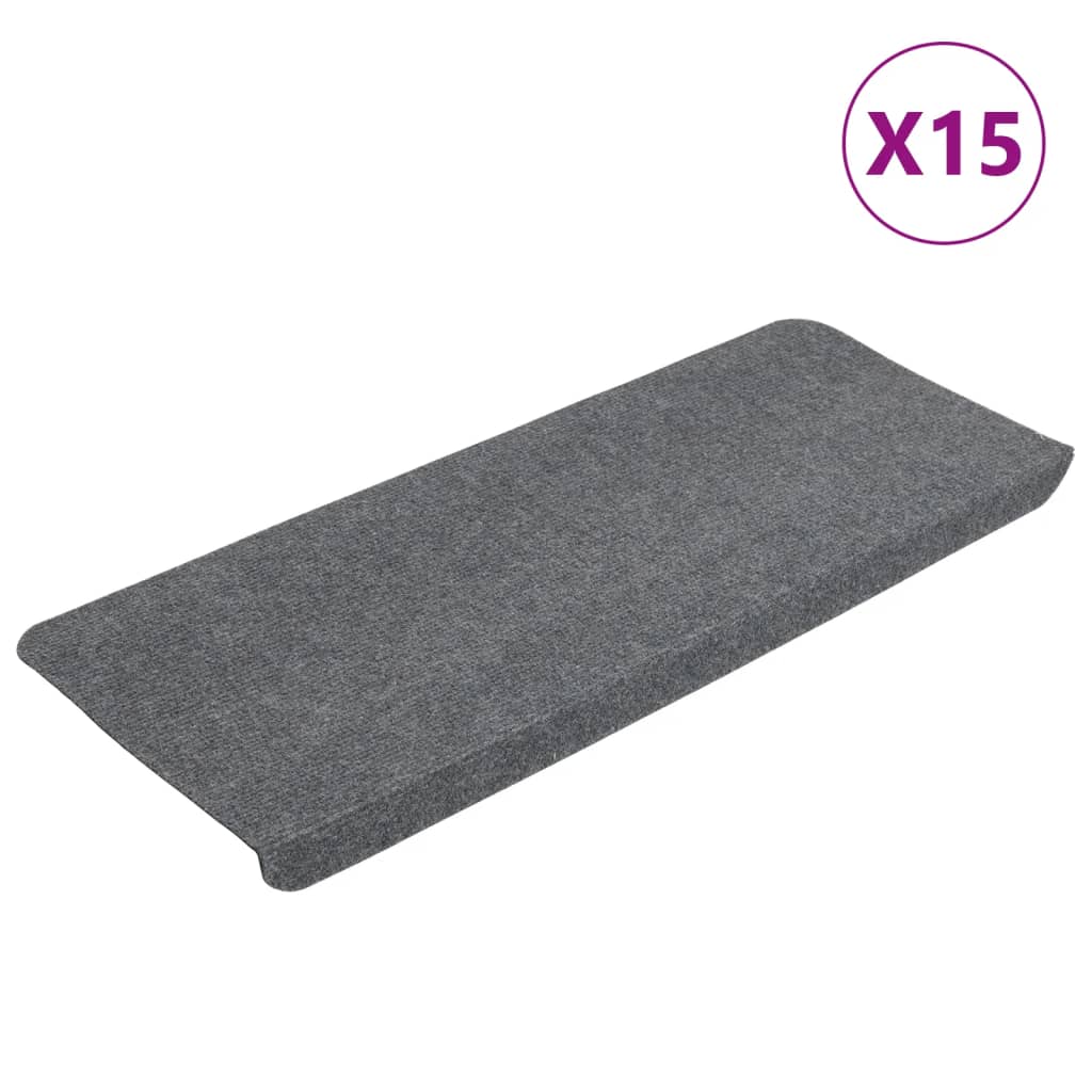 Vidaxl Staps Mants Selbst -Aadhesiv 15 st 65x24.5x3.5 cm Grau