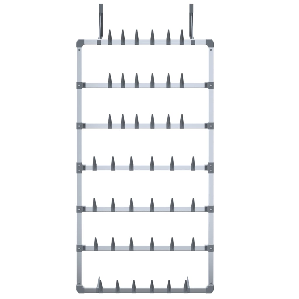 Vidaxl Schong Rack hänkt 66x13x139 cm Sëlwer faarweg