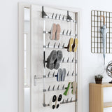 Vidaxl sko rack hängande 66x13x139 cm silverfärgad