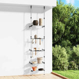 Vidaxl Garden Rack mit 3 Regalen Teleskope Aluminium Silber gefärbt