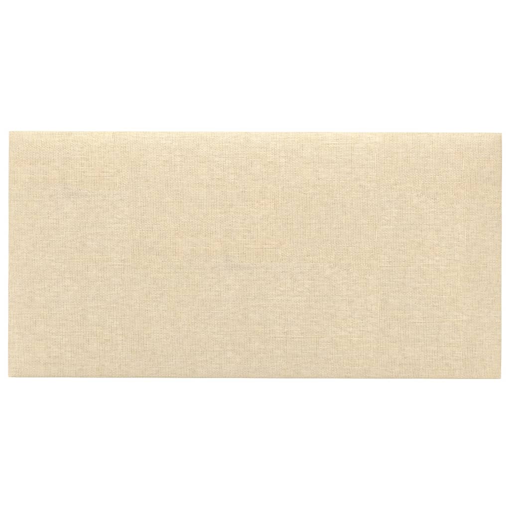 VIDAXL -Wandplatten 12 Stk 0,54 m² 30 x 15 cm Stoffcreme -gelöscht