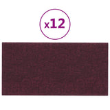 Pannelli a parete Vidaxl 12 pezzi 0,54 m² 30x15 cm Purple