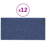 Pannelli a parete Vidaxl 12 pezzi 0,54 m² 30x15 cm tessuto blu