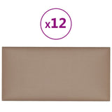 Vidaxl vægpaneler 12 stk 0,54 m² 30x15 cm Art Leather Cappuccinocolid