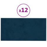 VIDAXL -Wandplatten 12 Stcs 0,54 m² 30 x 15 cm Samtblau