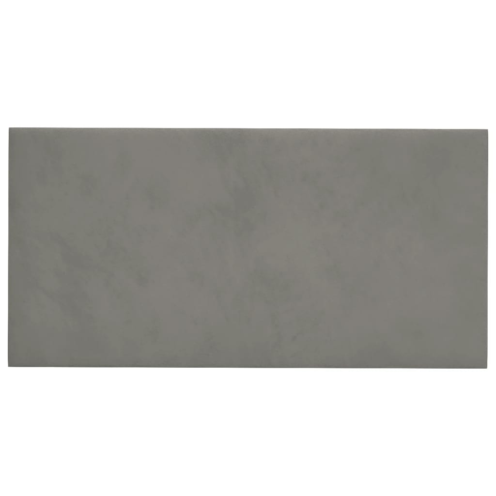 Paneles de pared Vidaxl 12 PCS 0.54 m² 30x15 cm Velvet gris claro