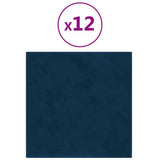 Vidaxl -Wandplatten 12 ST 1,08 m² 30 x 30 cm Samtblau