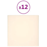 VIDAXL -Wandpaneele 12 ST 1,08 m² 30 x 30 cm Samtcreme -Colored