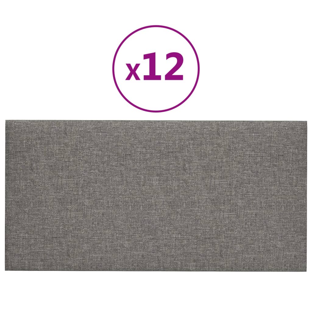 Pannelli a parete Vidaxl 12 ST 2,16 m² 60x30 cm Grigio chiaro