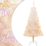 Vidaxl Kunstkerstboom mit schillernden Enden 150 cm PVC Weiß