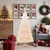 Vidaxl Kunstkerstboom z iridescentnimi konci 180 cm PVC White