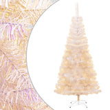 Vidaxl Kunstkerstboom mit schillernden Enden 210 cm PVC Weiß