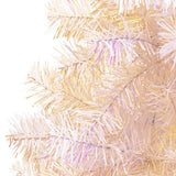 Vidaxl Kunstkerstboom mit schillernden Enden 240 cm PVC Weiß