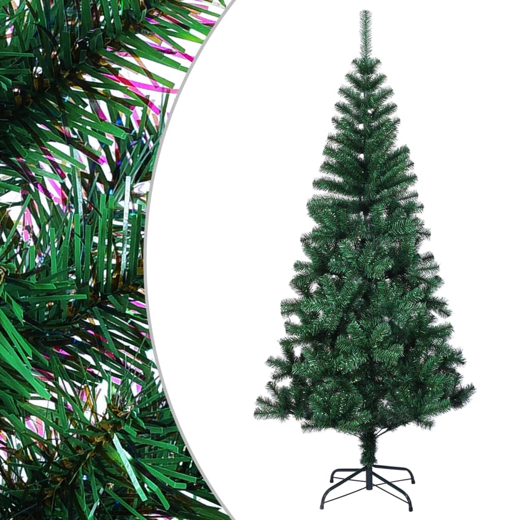 Vidaxl Kunstkerstboom con extremos iridiscentes de 210 cm PVC Green