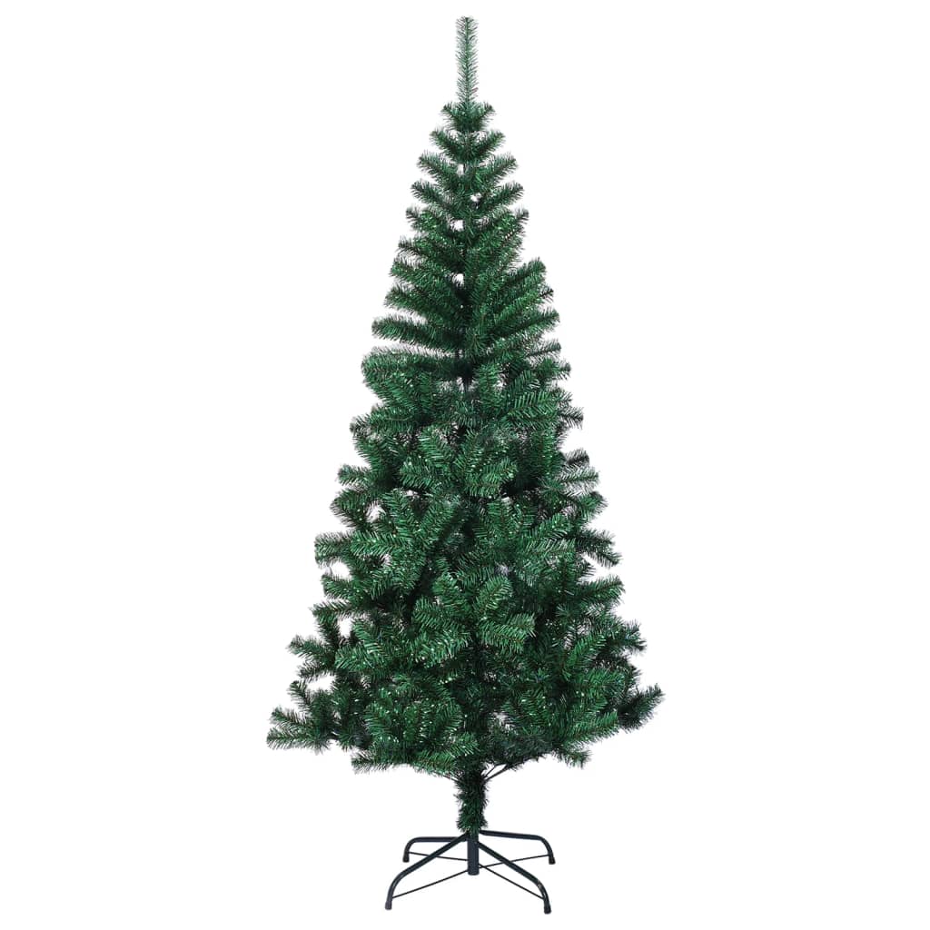 Vidaxl Kunstkerstboom mit schillernden Enden 210 cm PVC Grün