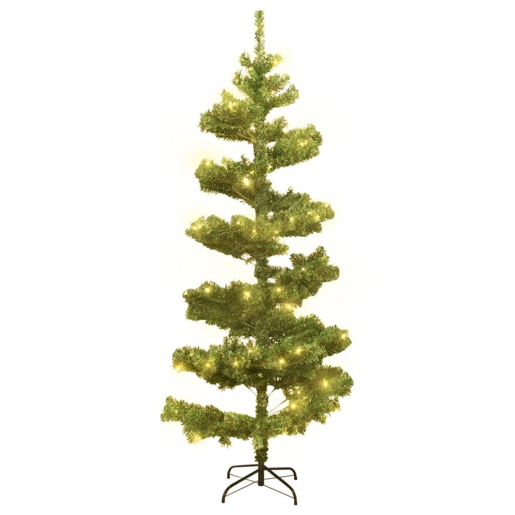 Vidaxl Kunstkerstboom med belysning og standard 150 cm PVC grønn