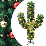 Vidaxl Weihnachten Kaktus mit Standard- und LEDs 150 cm PVC Grün