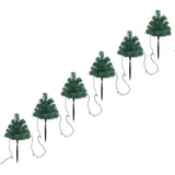 Vidaxl Tuinpadkerst Trees 6 st med varme hvite lysdioder 45 cm PVC