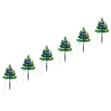 Vidaxl Tuinpadkerst Trees 6 ST mit mehrfarbigen LEDs 45 cm PVC