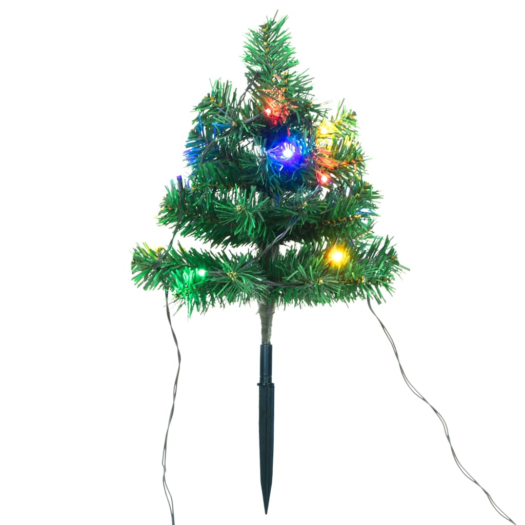 Vidaxl Tuinpadkerst Trees 6 ST mit mehrfarbigen LEDs 45 cm PVC