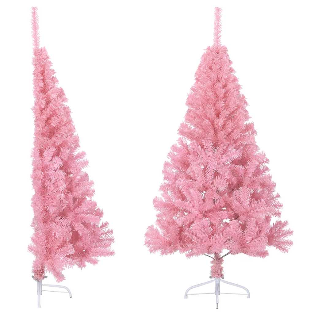 Vidaxl Kunstkerstboom mit Standard halb nach 120 cm PVC Pink
