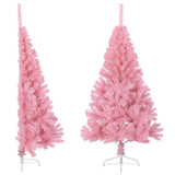 Vidaxl Kunstkerstboom mit Standard halb nach 120 cm PVC Pink