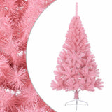 Vidaxl Kunstkerstboom mit Standardhälfte 150 cm PVC Pink