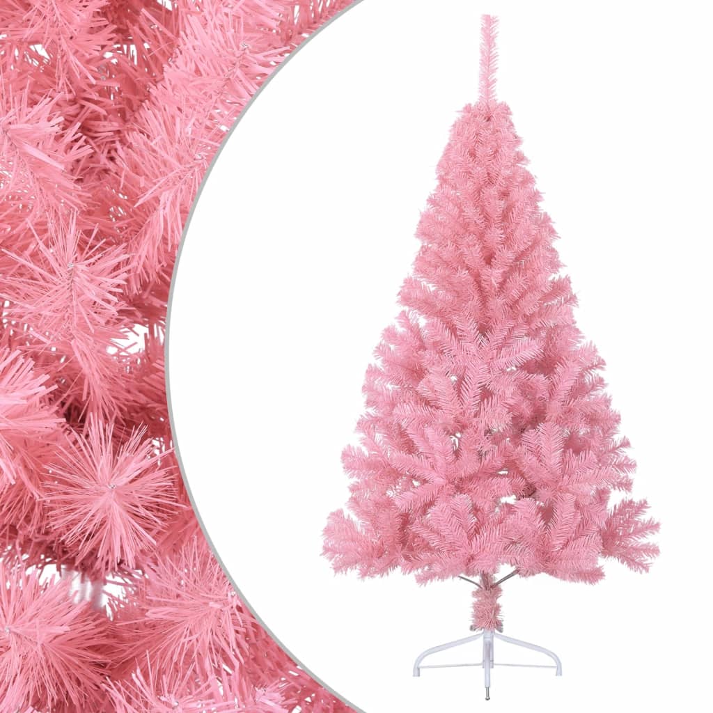 Vidaxl Kunstkerstboom with standard half 150 cm PVC pink