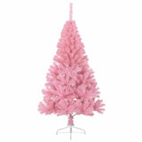 Vidaxl Kunstkerstboom mit Standardhälfte 150 cm PVC Pink
