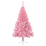 Vidaxl Kunstkerstboom with standard half 150 cm PVC pink