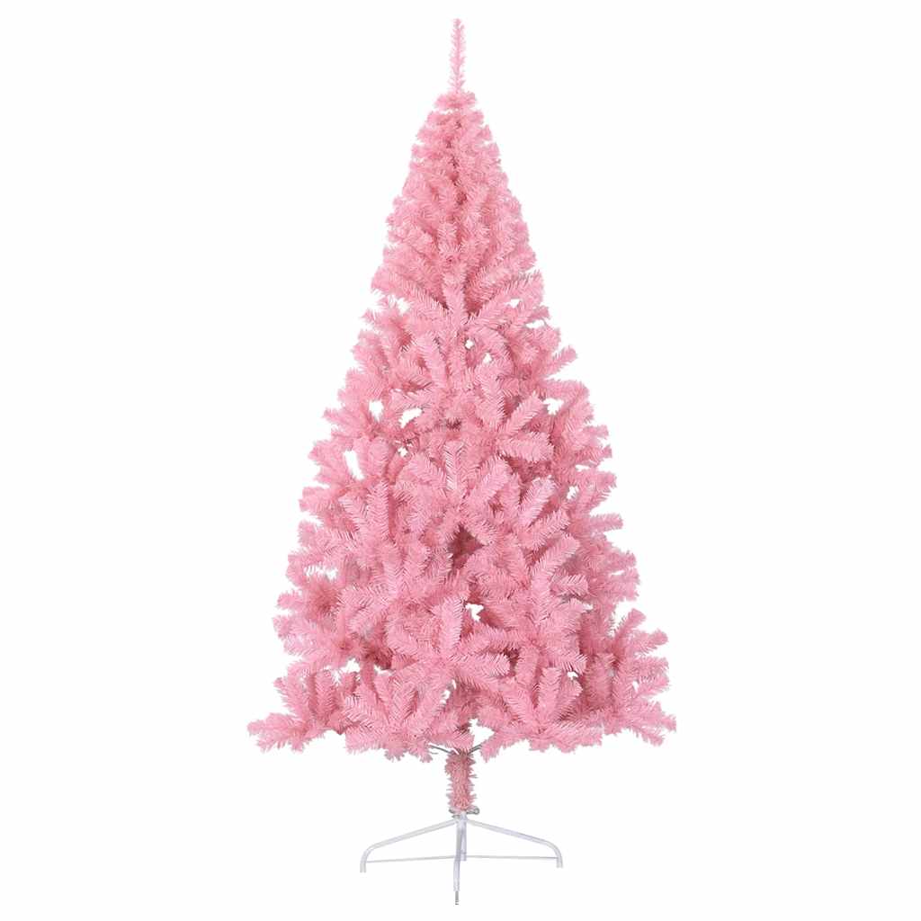 Vidaxl Kunstkerstboom mit Standardhälften 210 cm PVC Pink