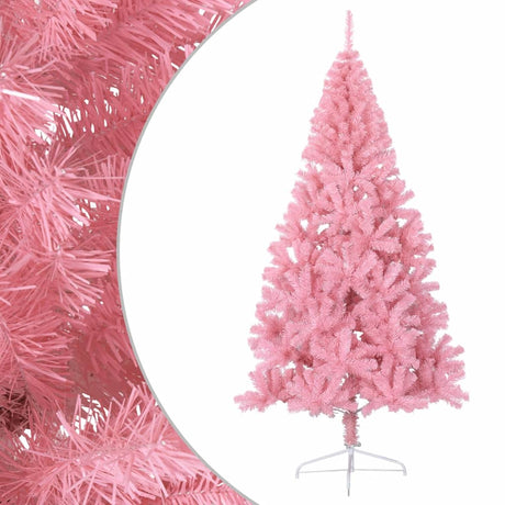 Vidaxl KunstKerstboom mit Standardhälfte 240 cm PVC Pink