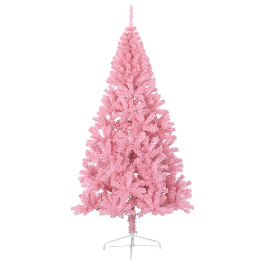 Vidaxl Kunstkerstboom med standard halv 240 cm PVC rosa