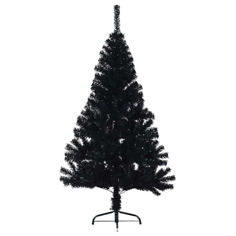 Vidaxl Kunstkerstboom mit Standard halb nach 120 cm PVC Schwarz