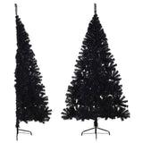 Vidaxl Kunstkerstboom mit Standardhälfte 180 cm PVC Schwarz