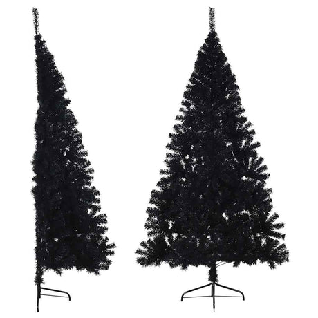 Vidaxl Kunstkerstboom mit Standardhälfte 180 cm PVC Schwarz
