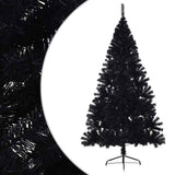 Vidaxl Kunstkerstboom mit Standardhälfte 180 cm PVC Schwarz