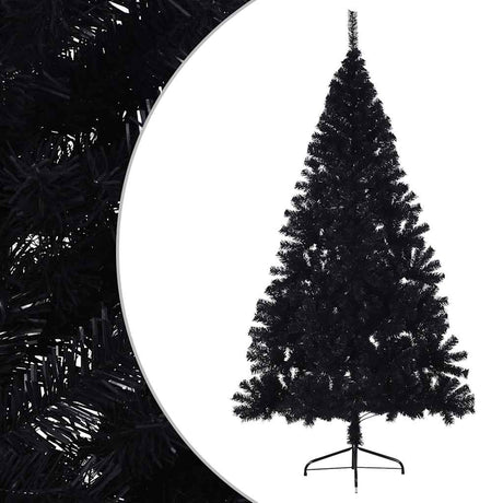 Vidaxl Kunstkerstboom mit Standardhälfte 180 cm PVC Schwarz