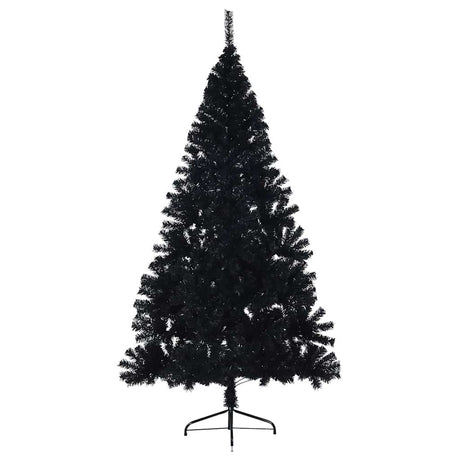 Vidaxl Kunstkerstboom mit Standardhälfte 180 cm PVC Schwarz