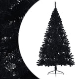 Vidaxl Kunstkerstboom mit Standardhälfte 210 cm PVC Schwarz