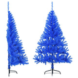 Vidaxl Kunstkerstboom mit Standard halb nach 120 cm PVC Blau