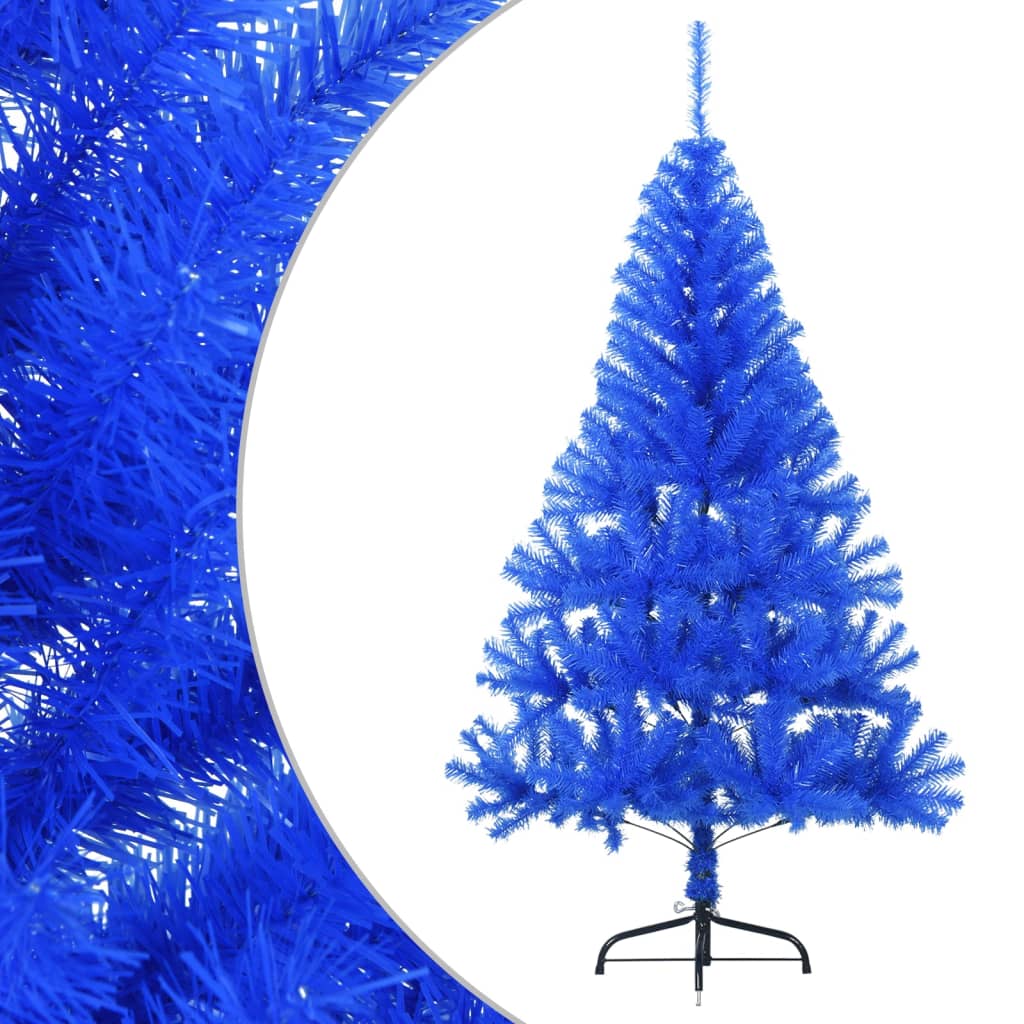 Vidaxl Kunstkerstboom mit Standard halb nach 120 cm PVC Blau