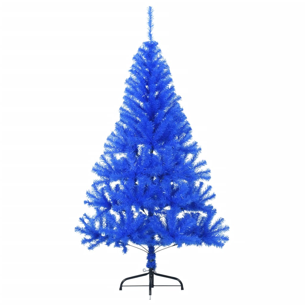 Vidaxl Kunstkerstboom mit Standard halb nach 120 cm PVC Blau