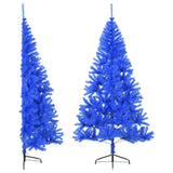 Vidaxl Kunstkerstboom mit Standardhälfte 210 cm PVC Blau