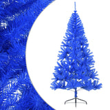 Vidaxl Kunstkerstboom mit Standardhälfte 210 cm PVC Blau